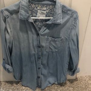 american eagle boyfriend fit denim shirt